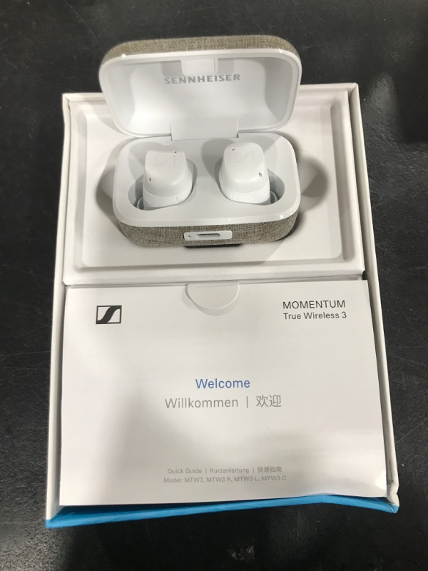 Photo 2 of Sennheiser Consumer Audio MOMENTUM True Wireless 3 Earbuds -Bluetooth In-Ear Headphones for Music and Calls with ANC,Multipoint connectivity,IPX4,Qi charging,28-hour Battery Life Compact Design,White