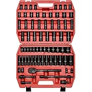 Photo 1 of CASOMAN 1/2-inch 70 Pieces Impact Socket Master Set, SAE & Metric from 5/16"-1-1/4",8-24mm, Shallow/Deep Socket with Ratched Hand, Extension Bar and Adapters
