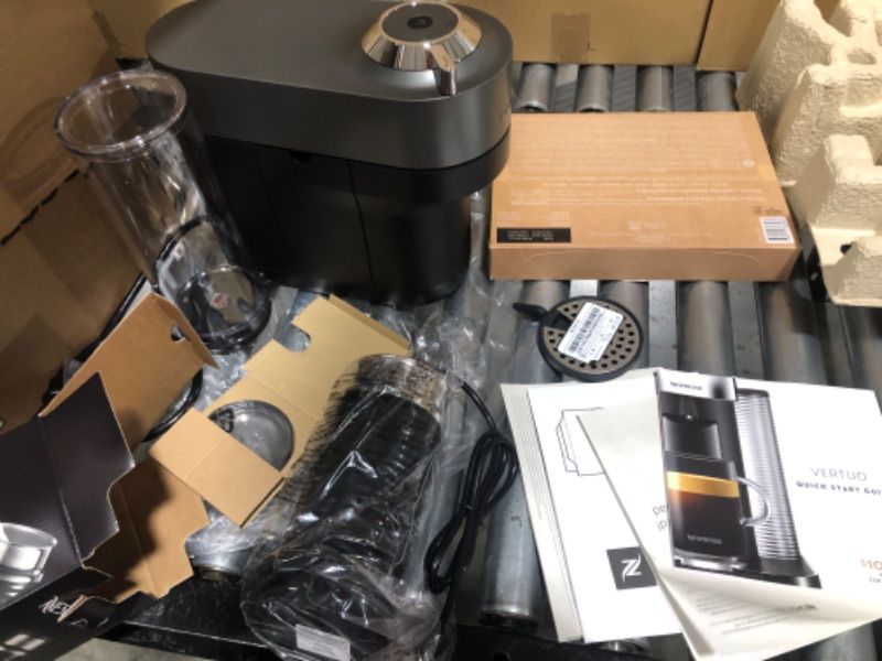 Photo 1 of Nespresso Vertuo POP+ Deluxe Coffee and Espresso Machine by Breville with Milk Frother, Titan Medium Machine + Milk Frother Titan EXP-09/30/2024