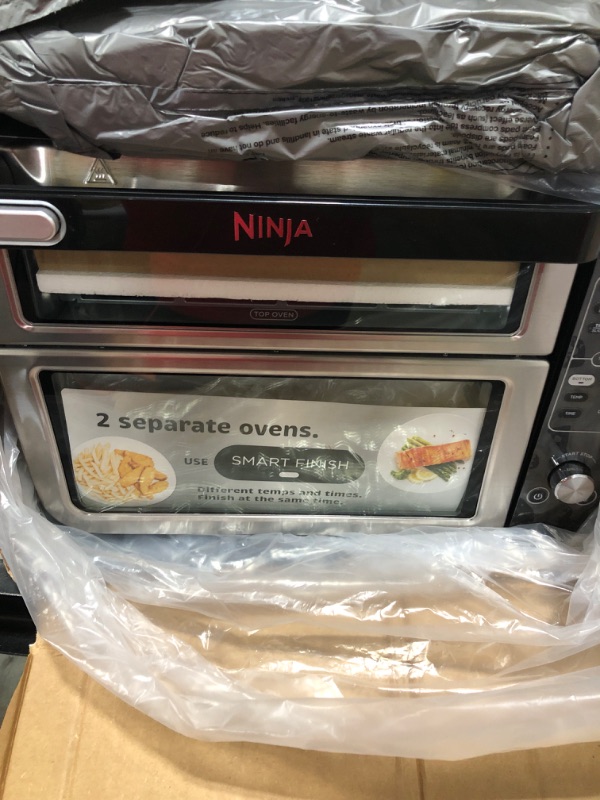 Photo 2 of Ninja DCT401 12-in-1 Double Oven with FlexDoor, FlavorSeal & Smart Finish, Rapid Top Convection and Air Fry Bottom , Bake, Roast, Toast, Air Fry, Pizza and More, Stainless Steel