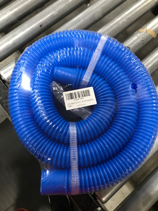 Photo 2 of Replacement Pool Hoses for Above Ground Pools 1 1/4, 59" Long Filter Pump Hose, 4 Pack Pool Pump Hose with 8 Metal Clamps (Blue) 4 Pcs Blue