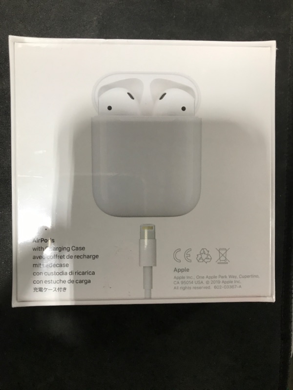 Photo 3 of Apple AirPods (2nd Generation) MV7N2AM/a with Charging Case - Stereo - Wireless - Bluetooth - Earbud - Binaural - in-ear
