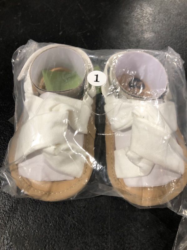 Photo 2 of Baby Girl Sandals Summer Shoes Bowknot Soft Sole Infant Girls Princess Dress Flats First Walker Shoes 0-6 Months