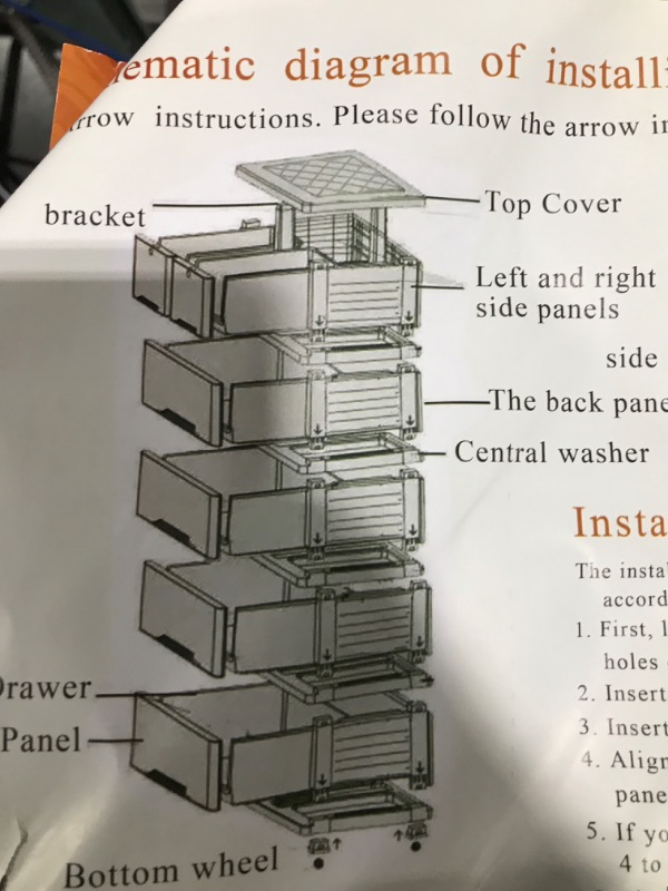 Photo 2 of 6 Drawer Plastic Dresser Storage Tower Closet Organizer Unit with Keys Clothes Organizer Cabinet for Home Office