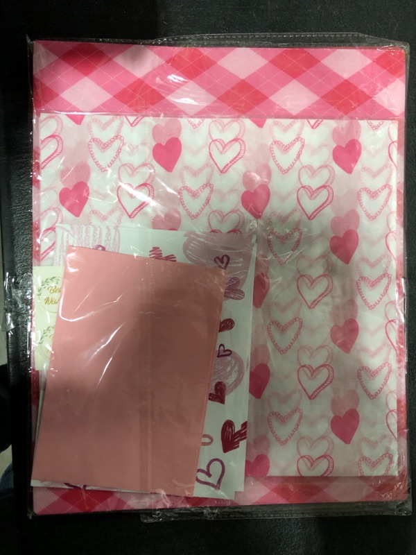 Photo 2 of 13" Valentine Gift Bags with Tissue Paper,2 Large Valentines Day Gift Bags Reusable Valentines Bags with Handles for Anniversary,Valentines Day and More,Heart Pink Gift Bags Valentines Day Gifts