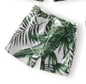 Photo 1 of  Tropical Plants Print Swimwear Boys: 2 Years Black-green
