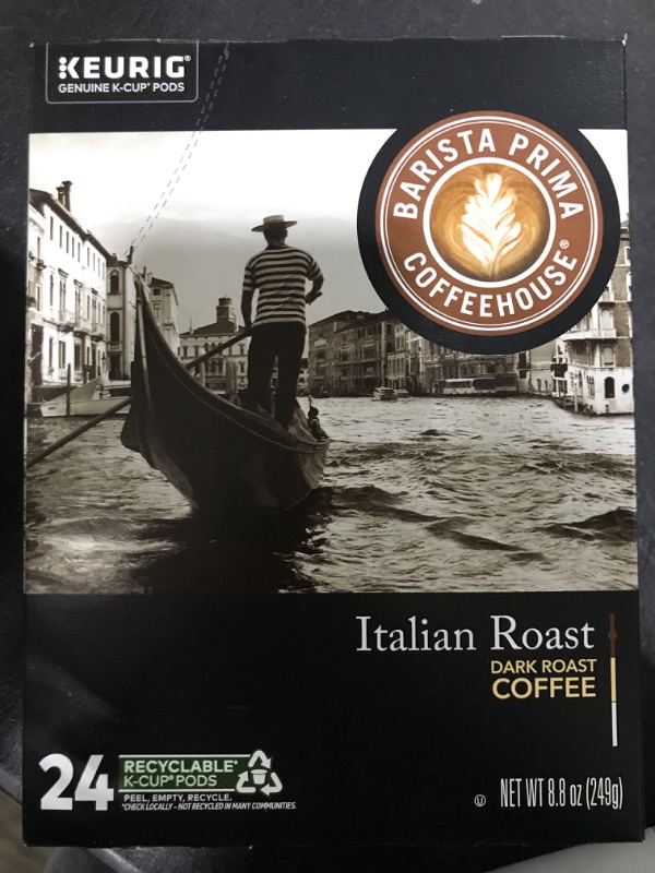 Photo 2 of Barista Prima Coffeehouse 6614 Italian Roast K-Cups Coffee Pack, 24/box-dark roast coffee
