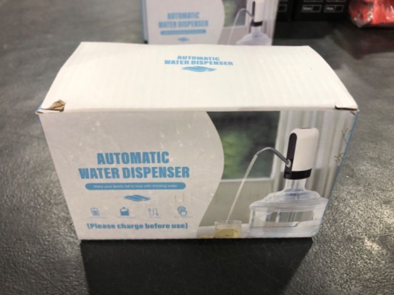 Photo 1 of 5 Gallon Water Table Pump Rechargeable, Water Dispenser for 5 Gallon Bottle Bottom Loading, Portable USB Charging Automatic Drinking Mini Water Jug Dispenser, for Camping, Kitchen Metal Outlet