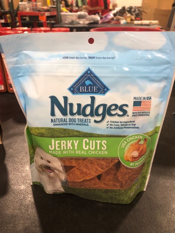 Photo 2 of Blue Buffalo Nudges Jerky Cuts Dog Treats, Made in the USA with Natural Ingredients, Chicken, 10-oz. Bag Chicken 10 Ounce (Pack of 1) BB 09.10.24