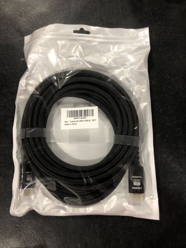 Photo 2 of 10K 8K HDMI Cable 2.1 - Available in 1.5FT, 3FT, 6FT, 10FT, 15FT Lengths, Heavy Duty High-Speed Braided HDMI Cable with 48Gbps, Professional HDMI Cord, HDR Support (8K-1.5FT)