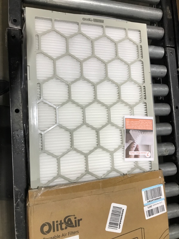 Photo 2 of 16x25x1 MERV 8 Air Filter,AC Furnace Air Filter,Reusable ABS Plastic Frame,  Replaceable Filter Media (Actual Size: 15 3/4" x 24 3/4" x 3/4")