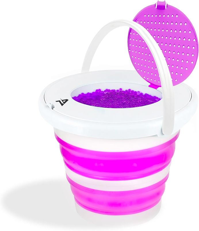 Photo 1 of Aimzone Gel Blaster Bucket with Strainer, Holds +16,000, Collapsible Gel Ammo Tub Large Capacity, Gel Balls Container, Gel Bullets, Water Based Beads, Compatible with Any Gel Blaster