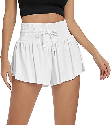 Photo 1 of Blaosn Flowy Athletic Shorts for Women High Waisted Gym Yoga Workout Running Tennis Skirt Skort Cute Clothes Casual Summer 2XL