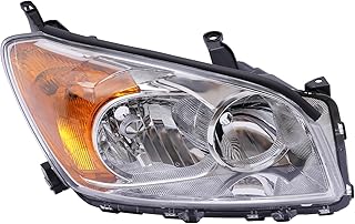 Photo 1 of Car Headlight Assembly Headlamp Drivers And Passengers Side Nighttime Running Lights Compatible For 2009-2012 Toyota Rav-4 Halogen Headlamp Direct Replacement Heavy Duty Clear Lens (Right)
