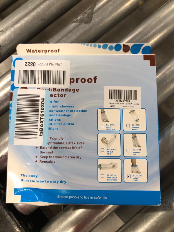 Photo 2 of 100% Waterproof Foot Cast Cover Wound Protector for Shower Bath, Watertight Cast Bag Covers for Broken Surgery Foot, Wound and Burns - Reusable [2024 New Upgrade]