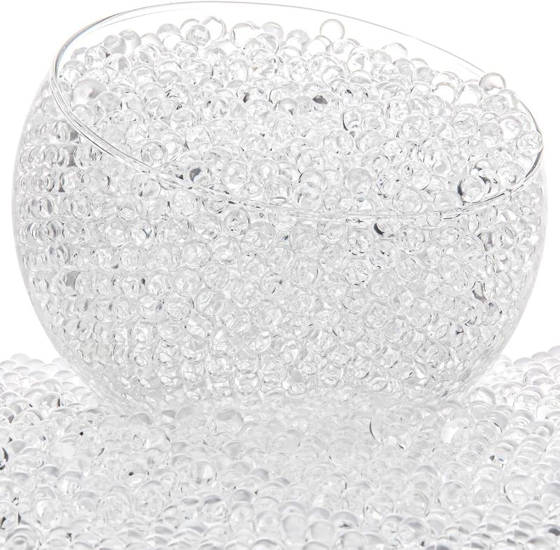 Photo 1 of  150,000 Pieces Clear Water Gel Jelly Beads, Clear Water Beads, Vase Filler for centerpieces, Non Toxic Water Beads for Soilless Planting, Floral Arrangement, Vase Filler (Clear)