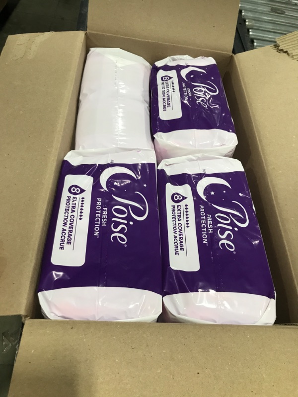 Photo 2 of 
Poise Incontinence Pads & Postpartum Overnight Incontinence Pads, 8 Drop Extra Coverage, 72 Count (2 Packs of 36), Packaging May Vary
4PCK****