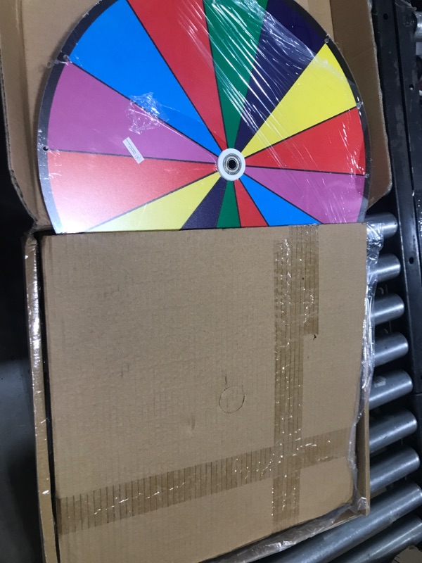 Photo 2 of 18 Inch Heavy Duty Spinning Prize Wheel - 14 Slots Color Tabletop Roulette Spin The Wheel with Dry Erase Marker and Eraser Win The Fortune Game for Carnival and Trade Show 18 Inch Heavy Duty Prize Wheel