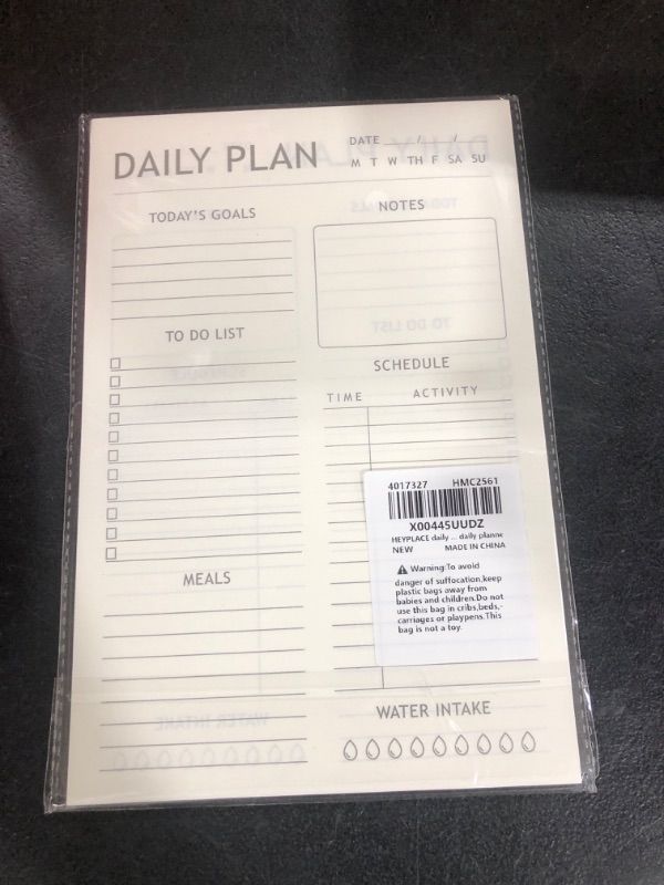 Photo 2 of HEYPLACE Daily Planner Notepad, 6" x 9" To Do List Notepad Undated Tear Off Notebook Planner Notebook for Work School Home Personal Organized