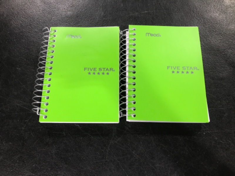 Photo 1 of  2 PACK five star spiral notebook, fat lil' pocket personal notebook, college ruled paper, 200 sheets, 5-1/2" x 3-1/2"