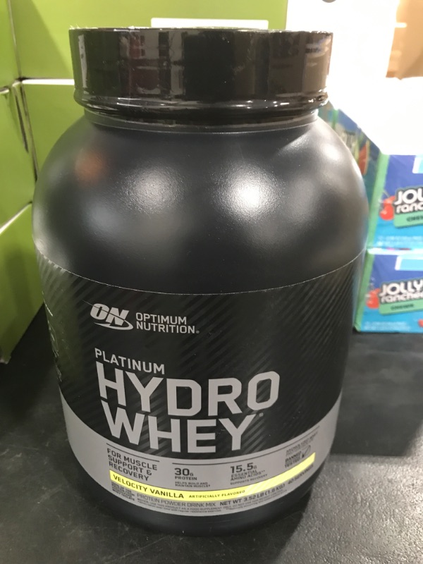 Photo 2 of Optimum Nutrition Platinum Hydrowhey Protein Powder, 100% Hydrolyzed Whey Protein Isolate Powder, Flavor: Velocity Vanilla, 3.5 Pounds (Packaging May Vary) BB 08.05.26