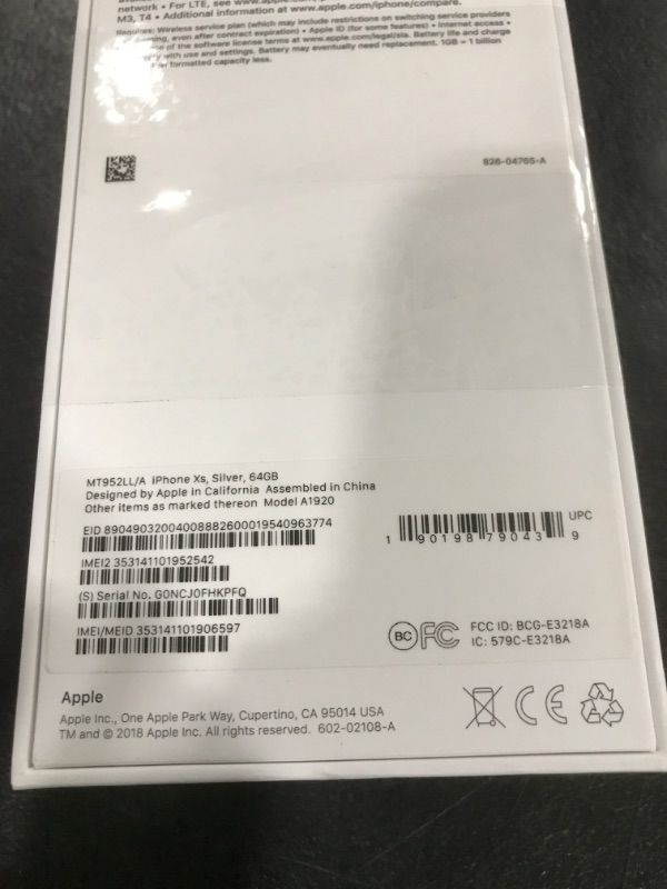 Photo 3 of Apple iPhone XS [64GB, Silver] 