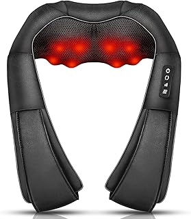 Photo 1 of Neck Massager with Heat, Shiatsu Massager for Neck, Back, Shoulder, Foot and Leg, Deep Tissue 3D Kneading Massager for Relax Muscles at Home and Offie,Neck Massager for Women and Men
