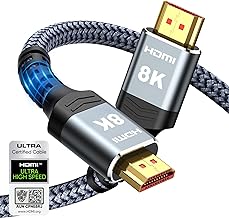 Photo 1 of Highwings 8K 10K 4K HDMI Cable 48Gbps 6.6FT/2M, Certified Ultra High Speed HDMI Cable Braided Cord-4K@120Hz 8K@60Hz, DTS:X, HDCP 2.2 & 2.3, HDR 10 Compatible with Roku TV/PS5/HDTV/Blu-ray
