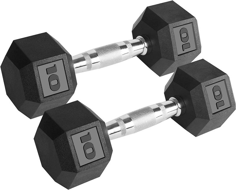 Photo 1 of LIONSCOOL PVC Encased Hex Dumbbell in Pairs or Single, Premium Hand Weight with Metal Handle for Strength Training, Resistance Training, Build Muscle and Full Body Workout, 5-60lbs Free Weights
