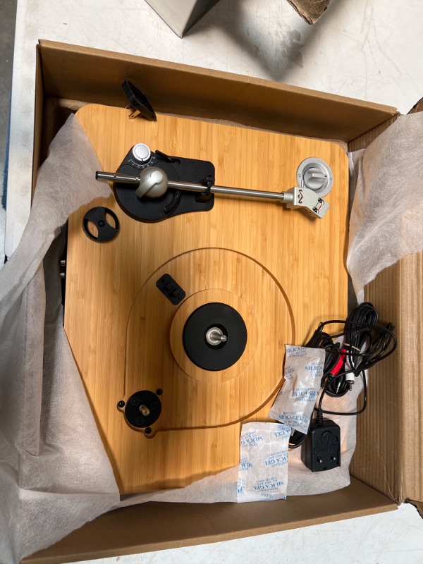 Photo 4 of House of Marley Stir It Up Wireless Turntable: Vinyl Record Player with Wireless Bluetooth Connectivity, 2 Speed Belt, Built-in Pre-Amp, and Sustainable Materials