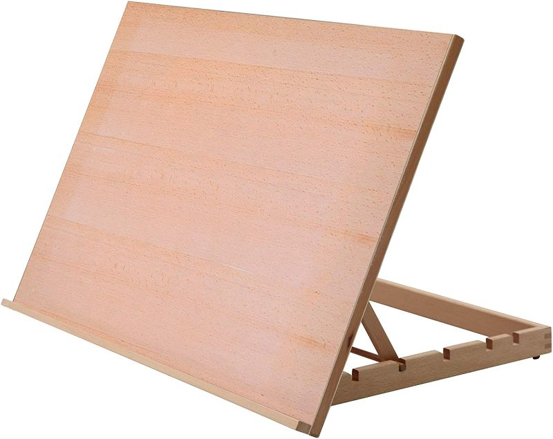 Photo 1 of Falling in Art Extra Large 5-Position Wood Drafting Table Easel Drawing and Sketching Board, 29 1/2 Inches by 19 2/3 Inches
