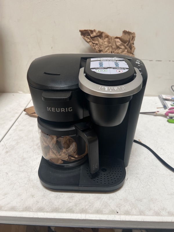 Photo 3 of Keurig K-Duo Essentials Black Single-Serve K-Cup Pod Coffee Maker, Black
