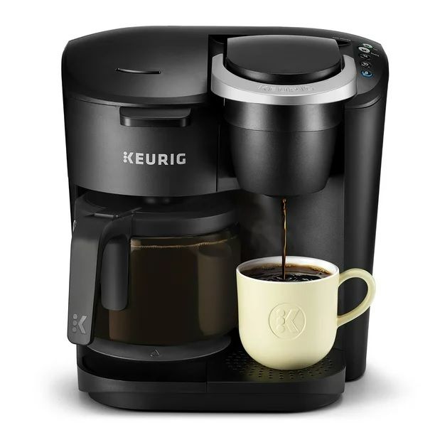 Photo 1 of Keurig K-Duo Essentials Black Single-Serve K-Cup Pod Coffee Maker, Black
