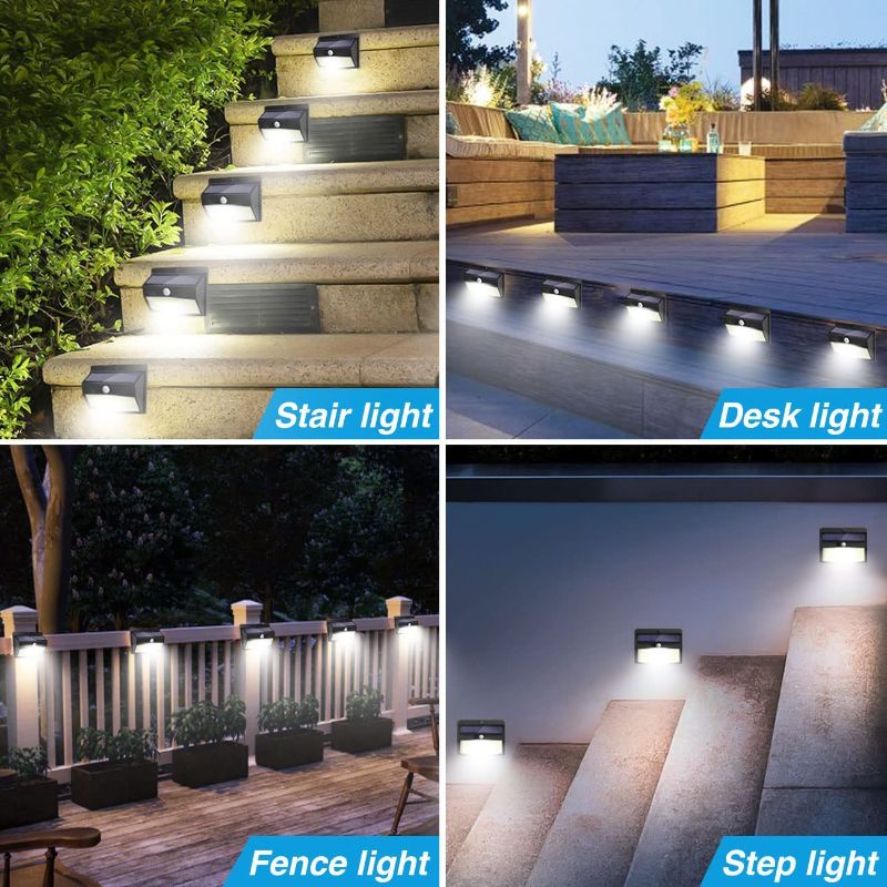 Photo 1 of Solar Lights Outdoor, [138 LED/4 Packs] Solar Motion Sensor Security Lights with 3 Lighting Modes Wireless Solar Wall Lights Waterproof Solar Powered Lights Outside for Garden Fence Yard Deck Garage
