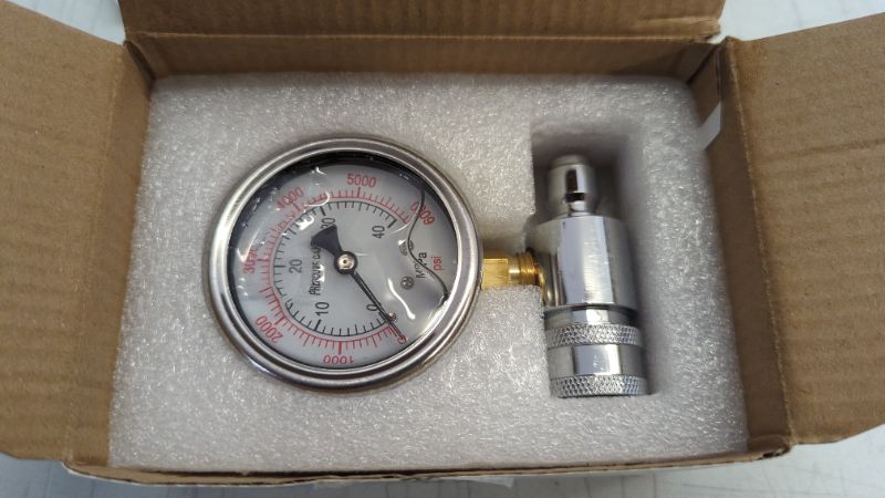 Photo 3 of M MINGLE Pressure Washer Gauge Kit, 3/8 Inch Quick Connect, 6000 PSI