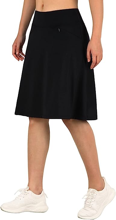 Photo 1 of ANIVIVO Women's 21" Knee Length Skorts Skirts Golf Athletic Casual Skort with Zipper Pockets High Waist
