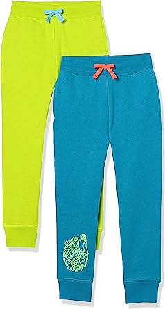 Photo 1 of Amazon Essentials Boys and Toddlers' Fleece Jogger Sweatpants (Previously Spotted Zebra), Pack of 2
