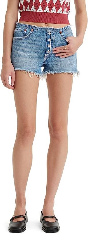 Photo 1 of Levi's Women's 501 Ripped Waist Shorts
