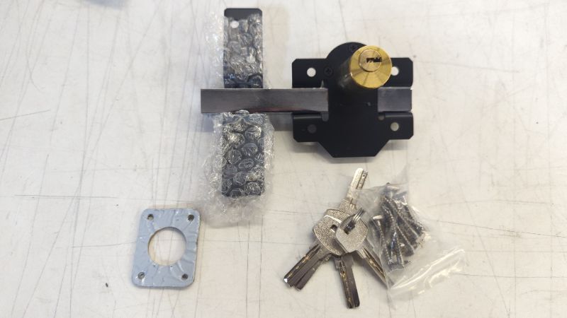 Photo 2 of Barn Door Lock, 2", Fence Gate Lock, Double Sided Gate Latch, Door Lock for Wooden Garden Gate with 5 Keys
