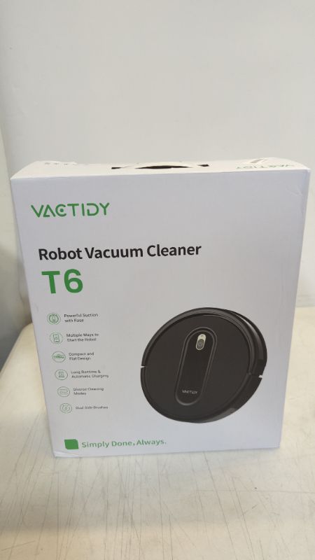 Photo 2 of Vactidy Nimble Robot Vacuum Cleaner, 2000Pa Strong Suction Robotic Vacuums, Super Slim, Quiet, Schedule Setting, Self-Charging, App/WiFi/Alexa/Siri Control, Ideal for Hard Floor, Carpet, Pet Hair
