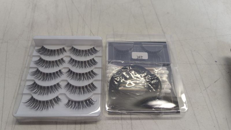 Photo 2 of Frihappy False Eyelashes Individual Natural Look Lashes 5 Pairs Soft Faux Mink Lashes 3D 6D Volume Fluffy Fake Eyelashes Packs BS39
