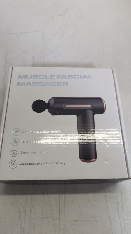 Photo 2 of Echiisn Massage Gun for Athletes, Handheld Portable Fascia Massager for Lady Workout, 6 Massage Heads (LED)
