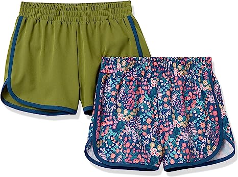 Photo 1 of Amazon Essentials Girls and Toddlers' Active Running Short, Pack of 2
