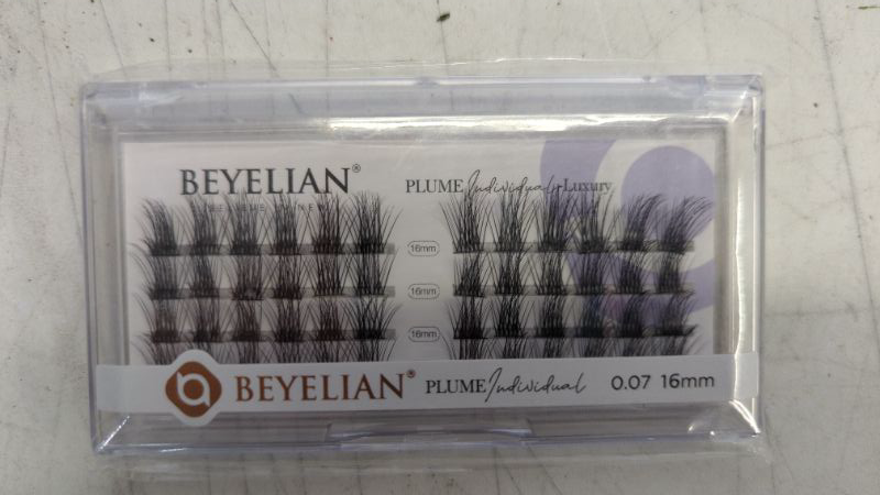 Photo 2 of DIY Eyelash Extension,Individual Cluster Lashes False Eyelashes Extension Natural Look Reusable Glue Bonded Black Super Thin Band 48 Lash Clusters Mix by BEYELIAN (Style3 0.07 Mix Black Band)
