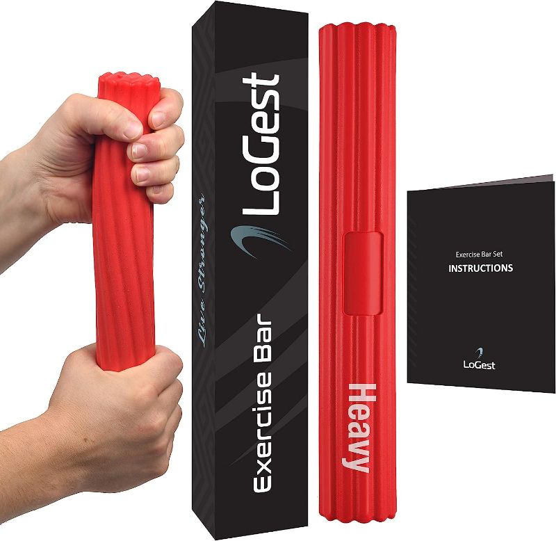 Photo 1 of Logest Twist Hand Exerciser Bars for Physical Therapy - Relieves Tendonitis Pain & Improve Grip Strength - Tennis Elbow, Golfer's Elbow, Tendonitis, Wrist, Forearms Pain Relief Hand Therapy Bar
