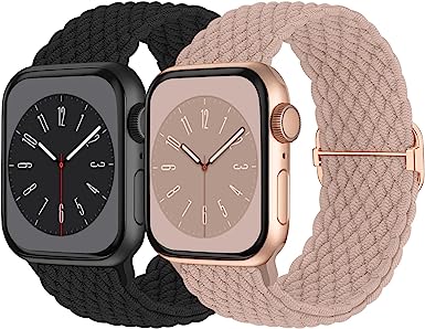 Photo 1 of Braided Solo Loop Compatible with Apple Watch Band 38mm 40mm 41mm 42mm 44mm 45mm 49mm Women Men, Adjustable Stretchy Bands Elastic Sport Wristbands for iWatch Series 8 7 6 5 4 3 2 1 SE Ultra
