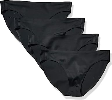 Photo 1 of Amazon Essentials Women's Seamless Bonded Stretch Bikini Brief Underwear, Pack of 4 Small