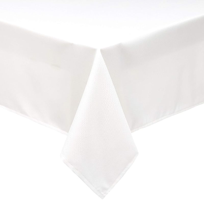 Photo 1 of Amazon Basics Square Washable Polyester Fabric Tablecloth - 54x75x16