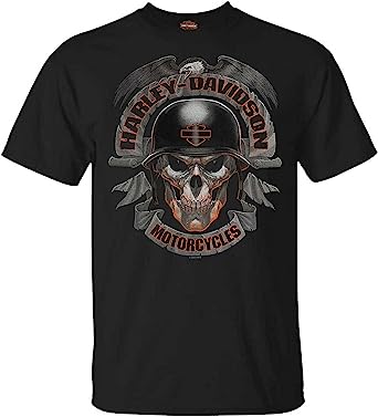 Photo 1 of Harley-Davidson Men's Ghoulish Skull Short Sleeve Crew-Neck T-Shirt - Black
