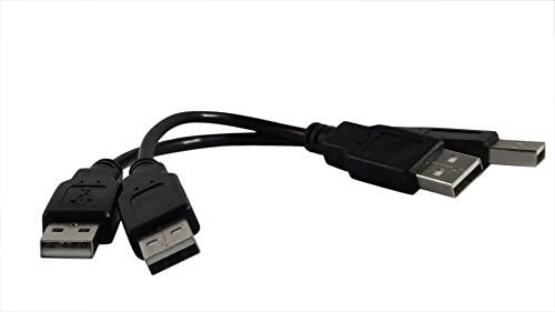 Photo 1 of Your Cable Store 2 Pack 6 Inch Black USB 2.0 High Speed Male A to Male A Cable 0.5 Ft

